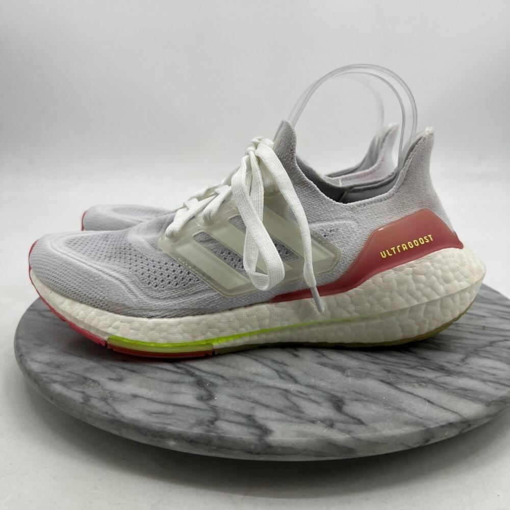 Adidas Womens 8 Shoes White Hazy Rose UltraBoost 21 Athletic Sneakers FY0416 - Picture 5 of 14
